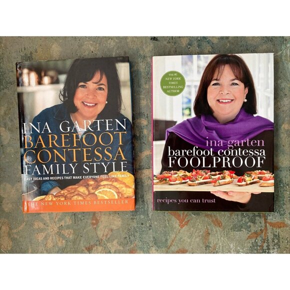 Barefoot Contessa Other - 2 Book Lot Barefoot Contessa Cookbooks Foolproof  Family Style 1st Ed Hardcover